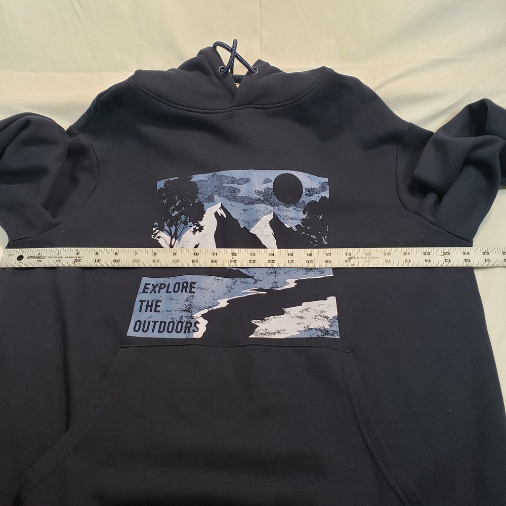 Mountain Warehouse Explore The Outdoors Hoodie Men XL Navy Blue Graphic MWF67447 - Picture 6 of 8